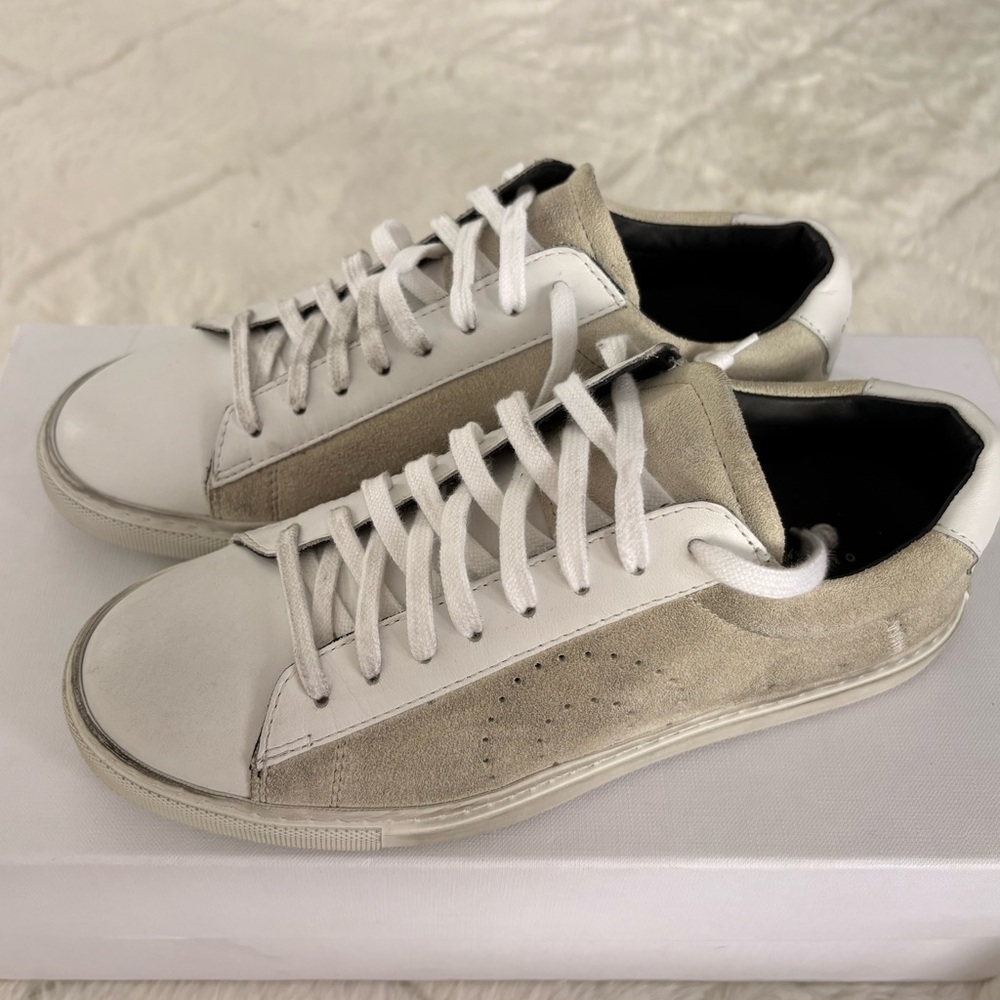 Oliver Cabell White and Tan Women’s Sneakers